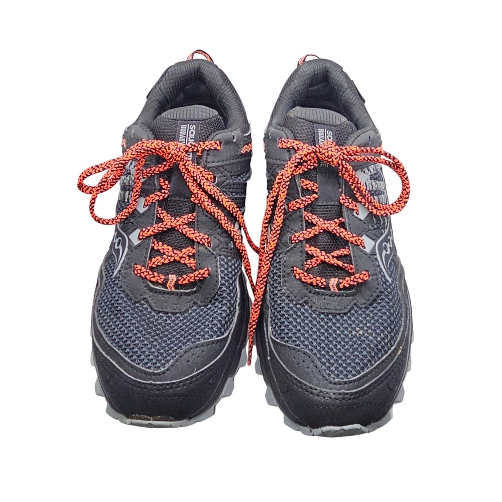 Saucony Excursion TR12 GTX Womens Sz 7 Trail Running Shoes Black Orange
